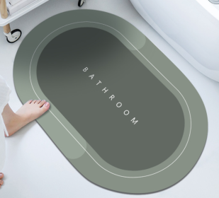 Bathroom Absorbent And Quick-drying Floor Mat (Option: Green-60x90-1PCS)