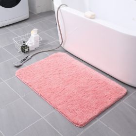 Thickened Plush Entrance Carpet Absorbent Non-slip Soft Kitchen Bathroom Bedroom Living Room Simple Floor Door Mat Home Decor (Color: Pink, size: 60x90CM(3cm thick))