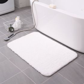 Thickened Plush Entrance Carpet Absorbent Non-slip Soft Kitchen Bathroom Bedroom Living Room Simple Floor Door Mat Home Decor (Color: White, size: 60x90CM(1.8cm thick))