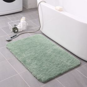 Thickened Plush Entrance Carpet Absorbent Non-slip Soft Kitchen Bathroom Bedroom Living Room Simple Floor Door Mat Home Decor (Color: Grass green, size: 50x80CM(3cm thick))